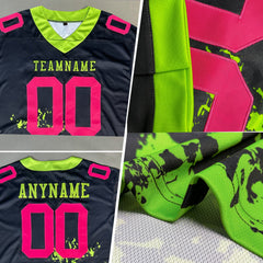 Custom Aqua White-Old Gold 3D Pattern Tropical Hawaii Palm Trees Authentic Football Jersey